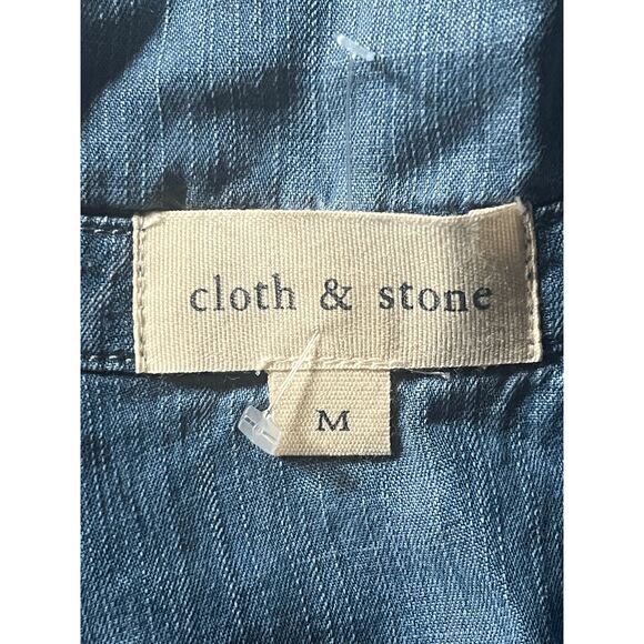 Cloth & Stone 100% Lyocell Chambray Collared "Denim" Long Sleeve Shirt - M - Picture 2 of 8